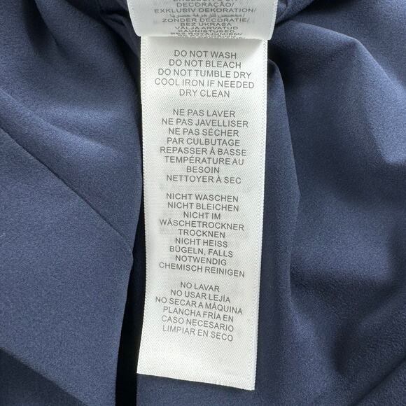 Adrian Mattox Womens Mesh Lace Mermaid Midi Dress Dress Size 10 Ink Navy - Picture 13 of 16